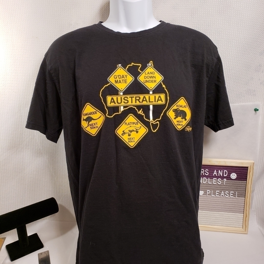 Hoxley Australia Shirt Black Signs Large